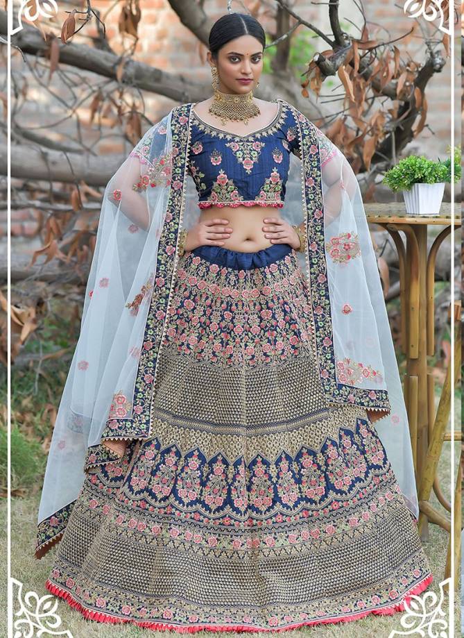 PEAFOWL PEAFOWL VOL 76 Heavy Designer Wedding Wear Silk With Resham Zari Dori Work Stylish Bridal Lehenga Choli Collection
